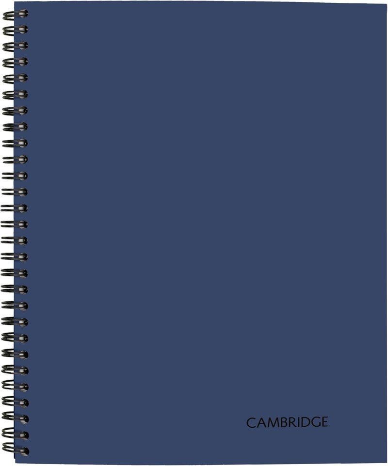 Cambridge Limited Business Notebook, Legal Ruled, 8-1/4" x 11", 80 Sheets, Soft Touch Flexible Cover, Wirebound, Blue (UN06062-20) - Image 1
